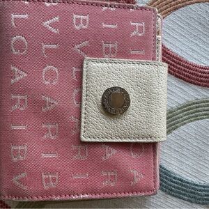 Bulgari Pink and Cream Wallet